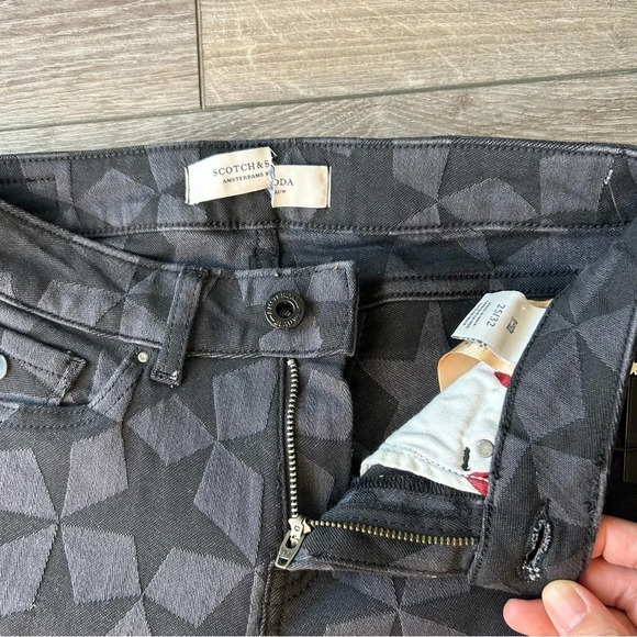 NWT SCOTCH & SODA La Bohemienne Mid Rise Skinny Star Pattern Jeans - Picture 6 of 16